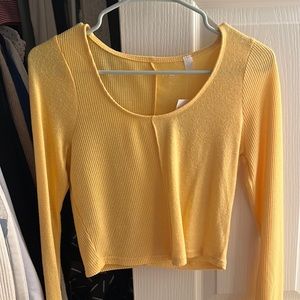PacSun Yellow Crop Long Sleeve.